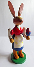 alter Osterhase Holzhase Dekohase Häsin Hase Figur Ostern Erzgebirge ca. 21,2 cm