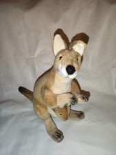 Hansa Känguru mit Baby Stofftier Schmusetier Kuscheltier 35cm TOP 