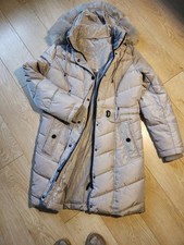 Wärmender STEPPMANTEL, steingrau Größe S