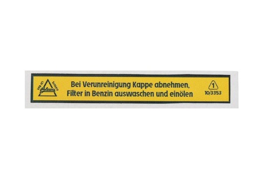 Aufkleber zum luftfilter für - luftfilter,