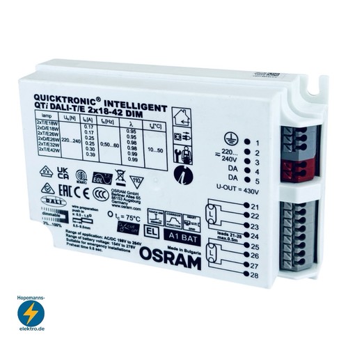 Osram qti dali 2x18 42 - 2x18-42, dim
