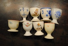 Eierbecher Konvolut Porzellan 8x antik