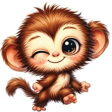 Cute Monkey Cartoon Baby