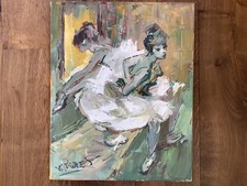 W. Prescher Gemälde Ballerinas  Oper Paris Prof. W.P. Vaned Degas Hom. Kokoschka
