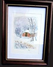 Watercolour Winter Landscape