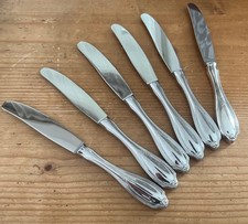 WMF Englische Rose 6 Stück Tafel Messer  90er Silber