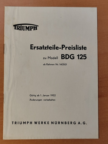 Triumph ersatzteile preisliste - triumph, ersatzteile-preisliste