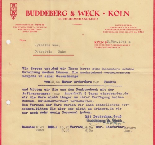 Köln brief 1941 - brief, 1941,