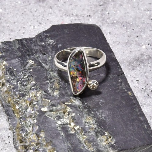 Boulder opal ring 925er - ring,,