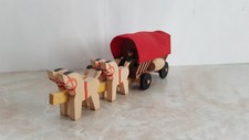 Holzspielzeug,-Pferdewagen