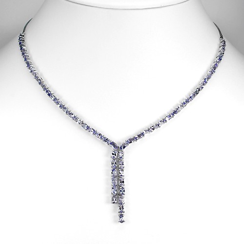 Tansanit collier halskette 925 - tansanit,