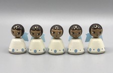 5 Alte Holz Engel Figuren Holzfigur Weihnachten Alt Vintage