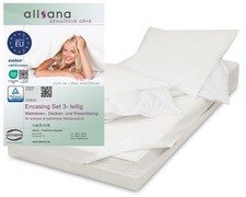 Allsana Encasing Set 140x200x16/135x200/80x80 cm Allergiker Bettwäsche