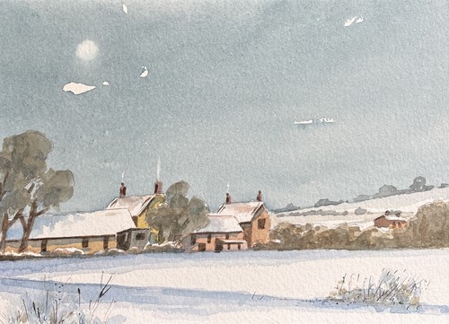 Vintage aquarell gemälde - aquarell,