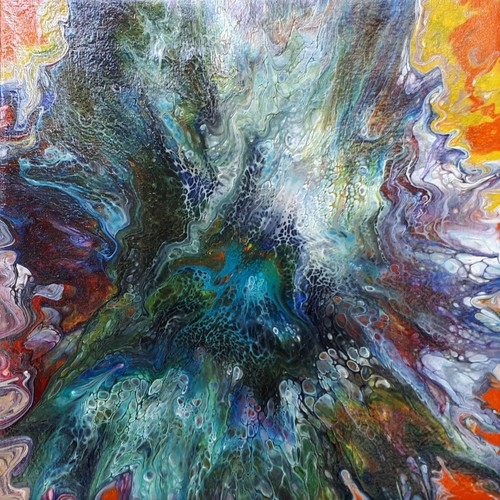 Original acrylbild fluid - original,