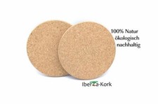 2 Kork Untersetzer (rund) für