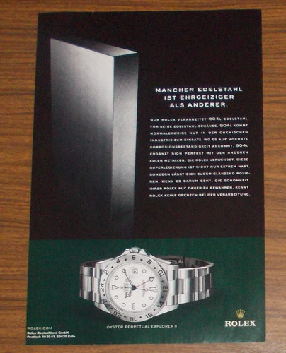Seltene werbung vintage rolex - werbung,