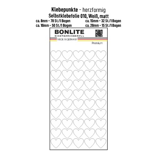 Klebepunkte herzformig 10 - klebepunkte,