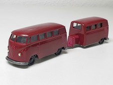 Siku V211 V212 VW T1 Bus + Anhänger Wohnwagen 