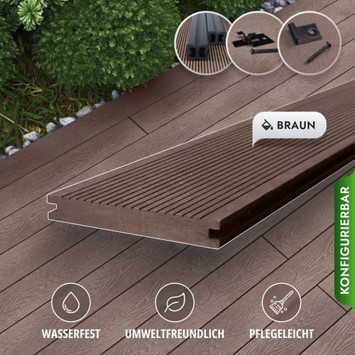 Wpc massiv terrassendielen - massiv,