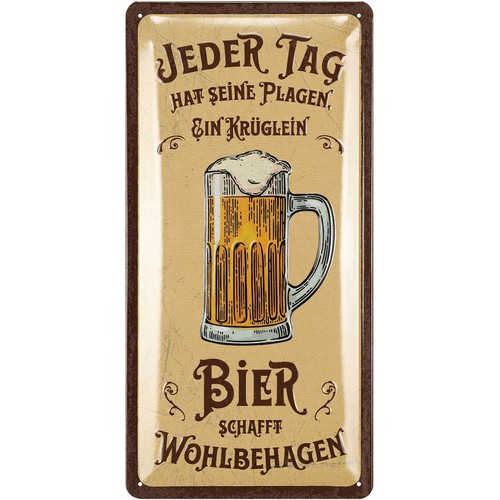 Retro blechschild bier - blechschild, bier,