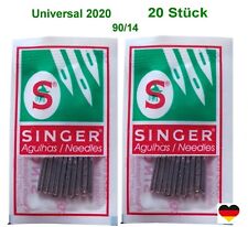 Singer 20x Nähmaschinennadeln 90/14 Universal Flachkolben System 2020 