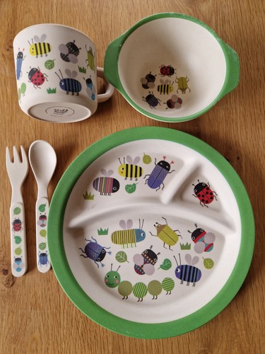 Kindergeschirr set käfermotiv - kindergeschirr,
