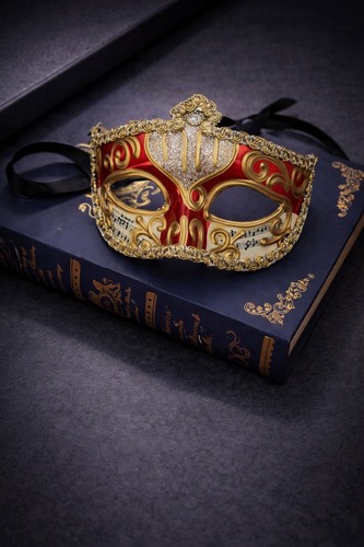 Maske venezianisch gold - maske,