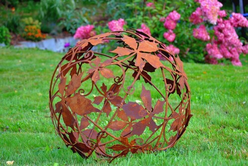 Kugel weinranken 40cm - weinranken, rost