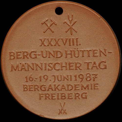 Bergbau medaille 1987 berg - bergbau:,