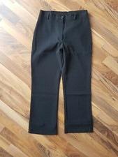 Hose schwarz elegant m. Stulpe Stiefelhose Gr. S 34 / 36 Stretch Top