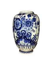 Edle Vase Blauw Delft Koninktijke Gedewaagen Holland Handwerk. H. 26 cm T. 17 cm
