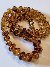 Antike Baltischer Bernstein Halskette Collier 52g   64cm