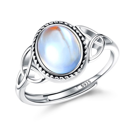 Damen ring mondstein silber - damen,