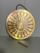 Gong Messing 24cm mit Stößel Messing 9cm