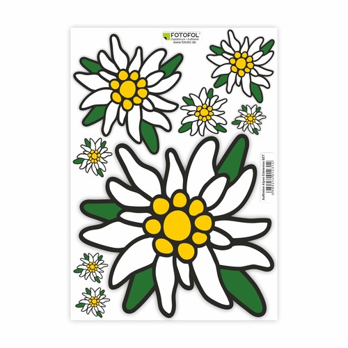 Aufkleber set alpen edelweiss - alpen,