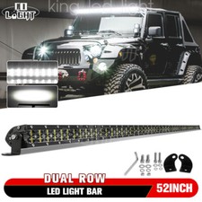 52" zoll LED Lichtbalken Arbeitsscheinwerfer For Jeep Wrangler JK TJ CJ Offroad