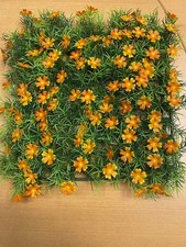 Kunstrasen Dekogras Grün mit Blumen 26×26cm  Künstliche Blumenwiese 2 Stück