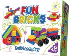 John Adams | Fun Bricks 100 Stück Set: Bauen und Spielen | Vorschule Baustein