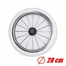 Kinderwagenrad - 28 cm EVA-Vollmaterial mit Steckbuchse (ohne Bremskranz), weiß
