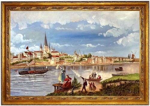 ölbild bonn 1868 foltz - Ölbild, 1868,