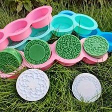 Silikonform Seifenform Gießform DIY Form 4 Hohlraum rund Schimmel Motiv