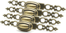 Vintage Möbelknauf Pack 4 Antike Gold Knöpfe
