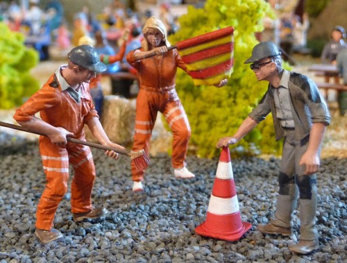 Figur streckenposten 3er set - streckenposten,