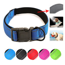 Hundehalsband Nylon Reflektierend Halsband Hund Weich Gepolstert Welpen Große XL