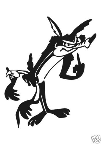 Coyote roadrunner aufkleber - coyote,