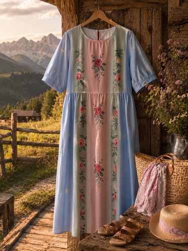 Damen kleid landhauskleid - damen, xl