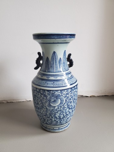 Vase blau weiß porzellan - blau,