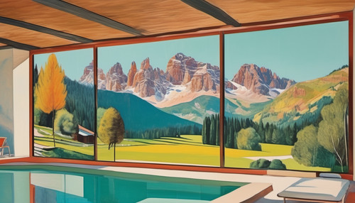 Mid century dolomiten berge - mid,