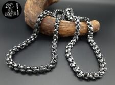 Halskette Totenköpfe Chirurgenstahl Skulls Silber Grau Stainless Panzerkette NEU